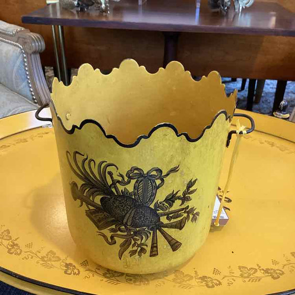 Yellow Tole Planter