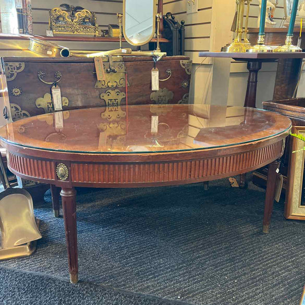 Oval Mahogany Coffee Table