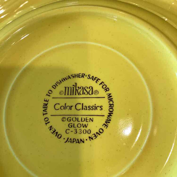 Mikasa Yellow Round Platter and Serving Bowl