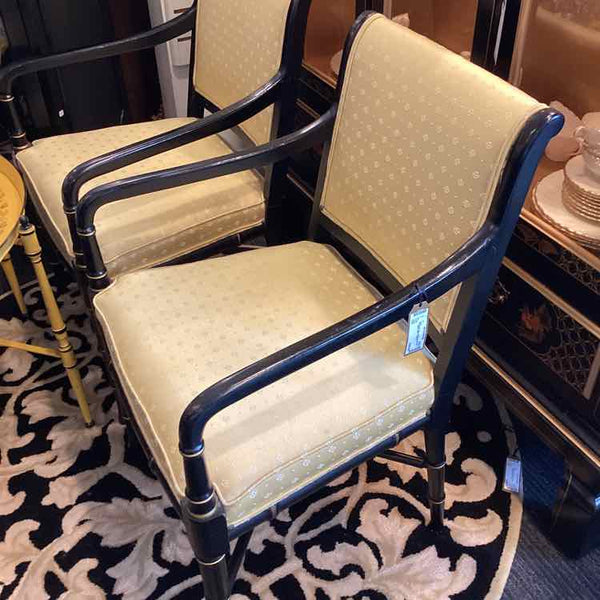 Hickory Chair Gold  Chair with Black Frame