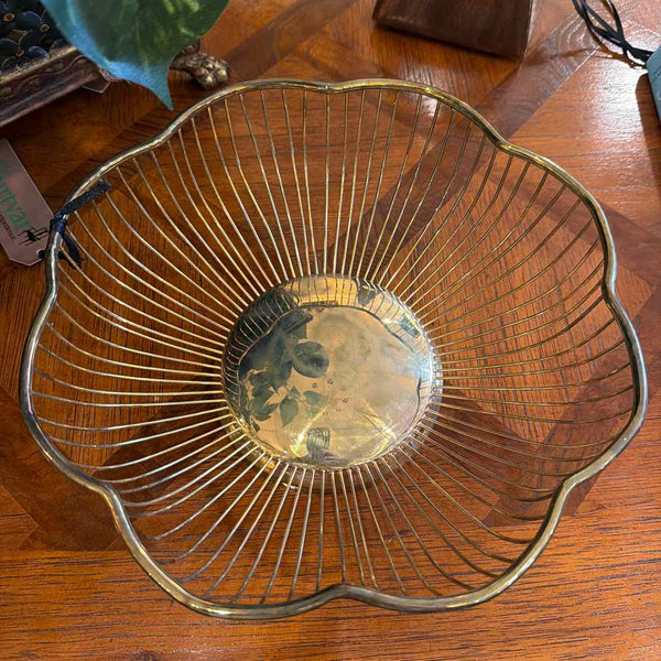 Brass Scalloped Basket