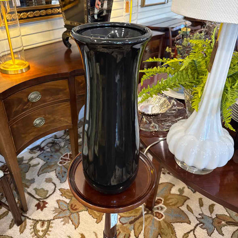 Tall Slim Black Vase