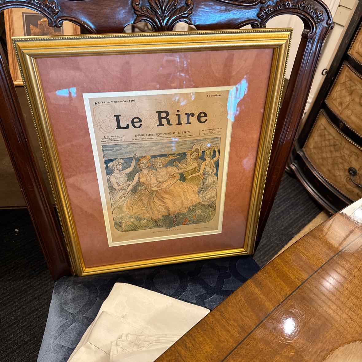 French Magazine Cover (Sept 1895) - Gold Frame