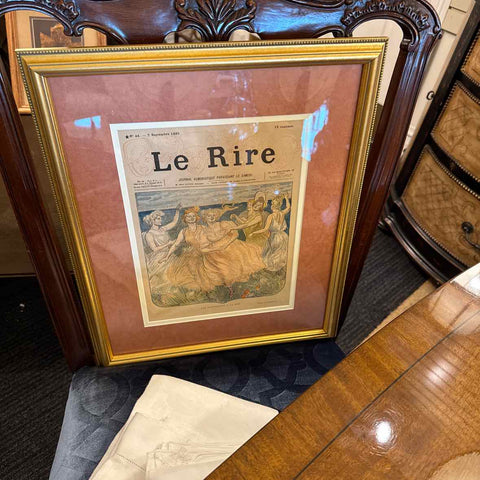 French Magazine Cover (Sept 1895) - Gold Frame