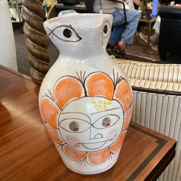 DeSimone Painted Sunface Pitcher