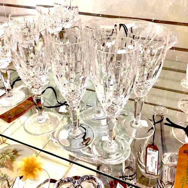 Six Waterford Kildare Champagne Flutes
