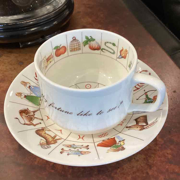 Staffordshire Zodiac Fortune Teller Cup & Saucer