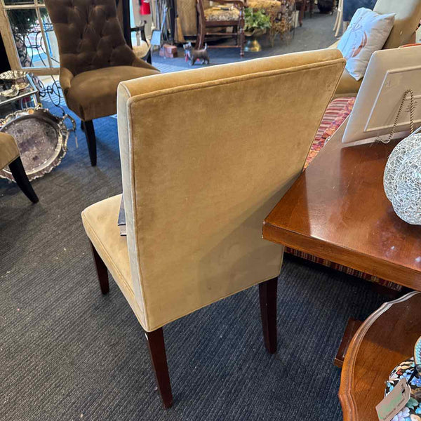 4 Gold Velvet Side Chairs