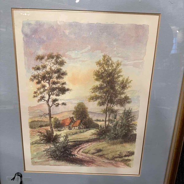 Country Sunset Watecolor