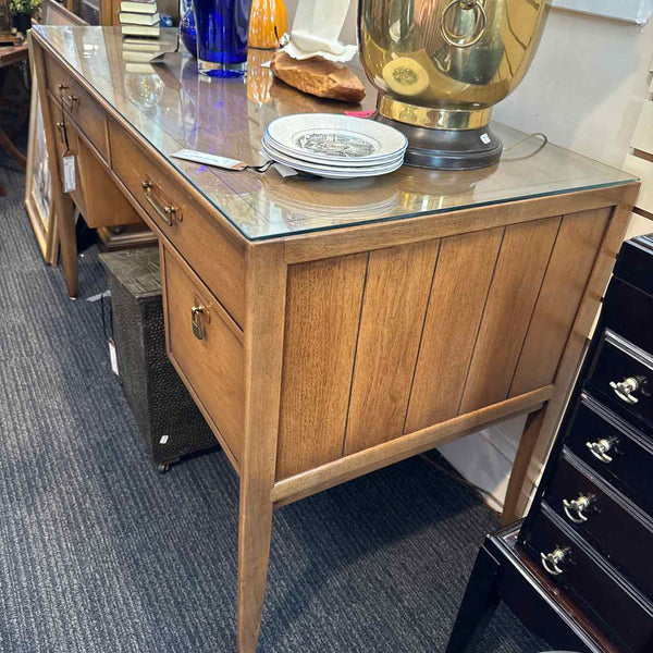 4 Drawer Desk w Glass Top