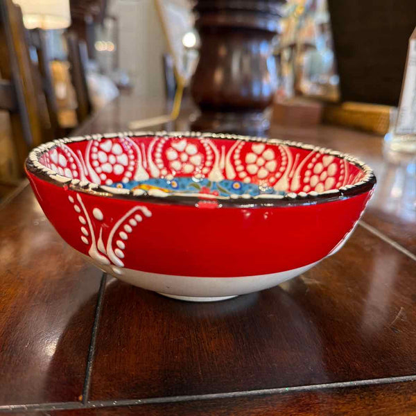 Handmade Ceramic Floral & Tulip Turkish Bowl