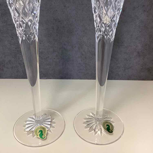 Pair of Waterford "Happy Celebration" Flutes