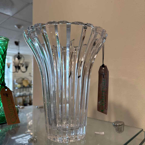 Glass Fluted Vase