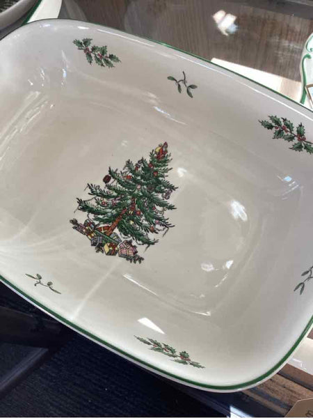 Spode Christmas Casserole Dish with Handles