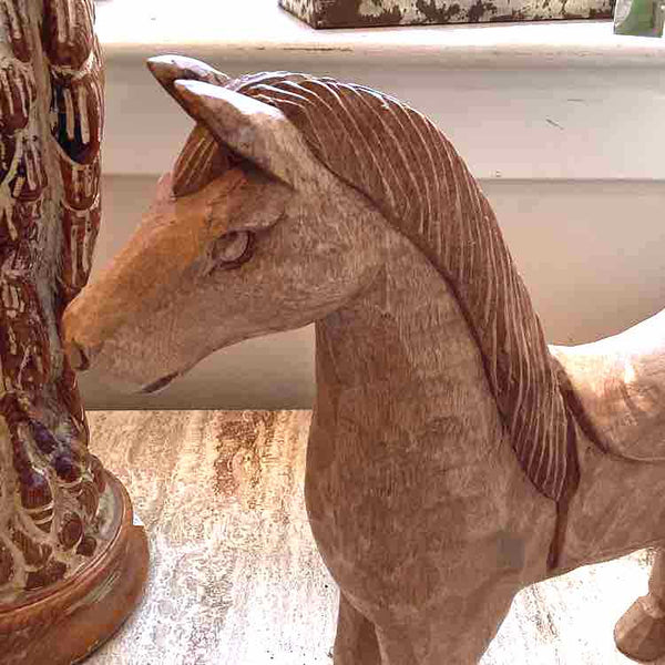 Carved Wooden Horse