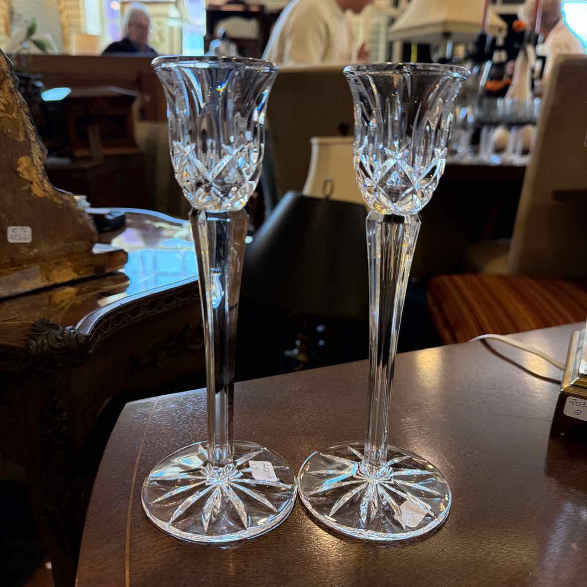 Pair of Crystal Candlesticks