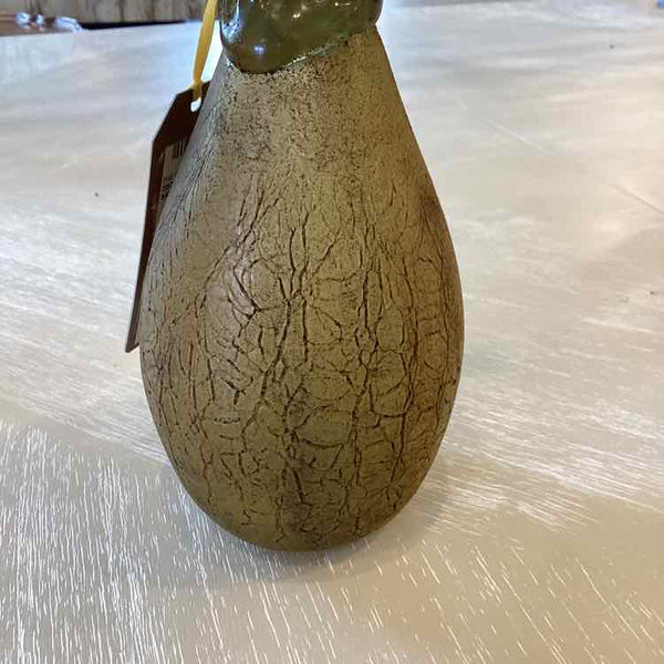 Amber Crackle Glass Pineapple