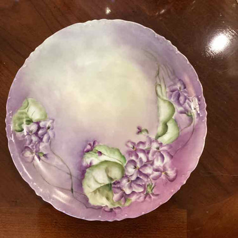 Printed Plate With Violets