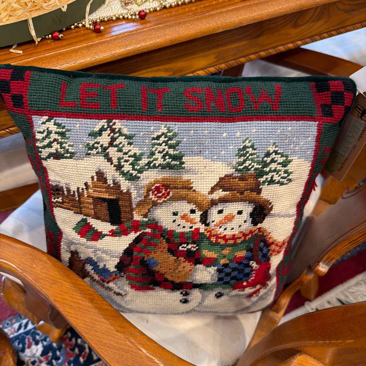 Vintage Needlepoint Pillow