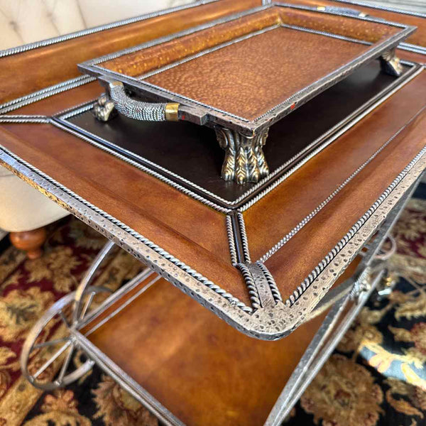 2pc Bar Cart/Serving Tray