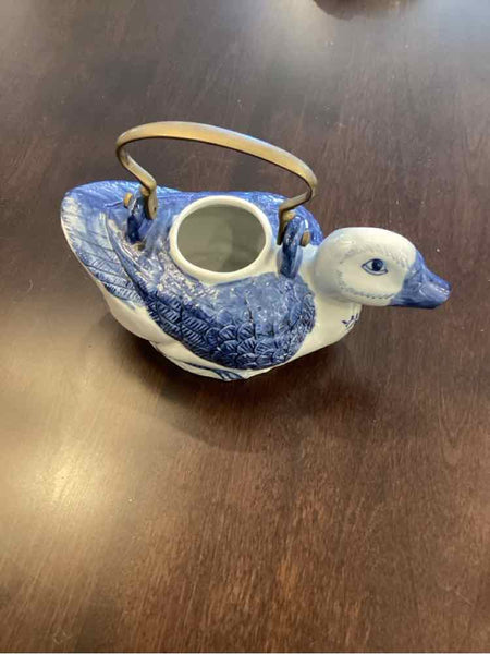 Blue And White Ceramic Pitcher