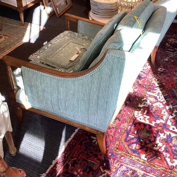 MCM Turquoise Corduroy Chair