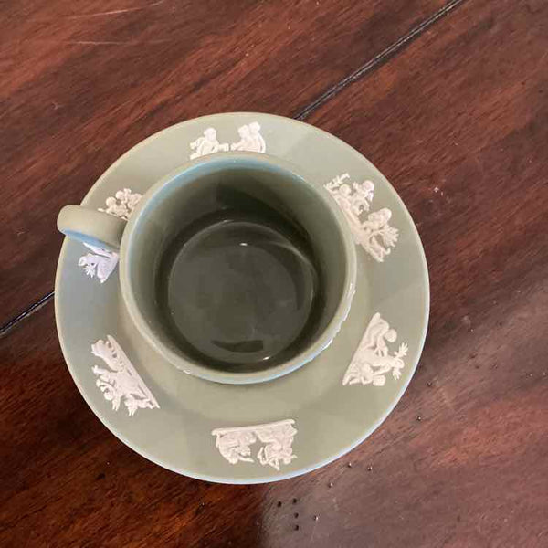 Green Wedgwood Expresso Cup/Saucer