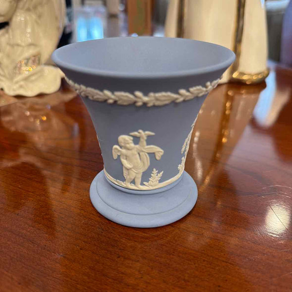 Blue/White Jasperware Vase (Wedgwood)