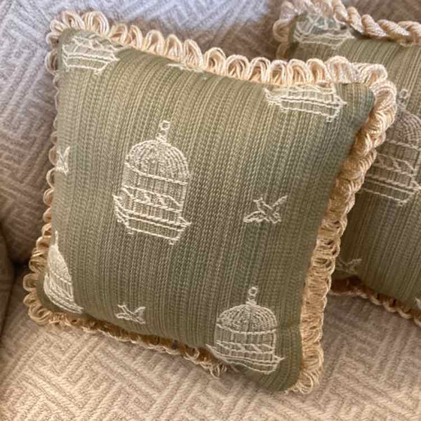 Three Small Green Pillows