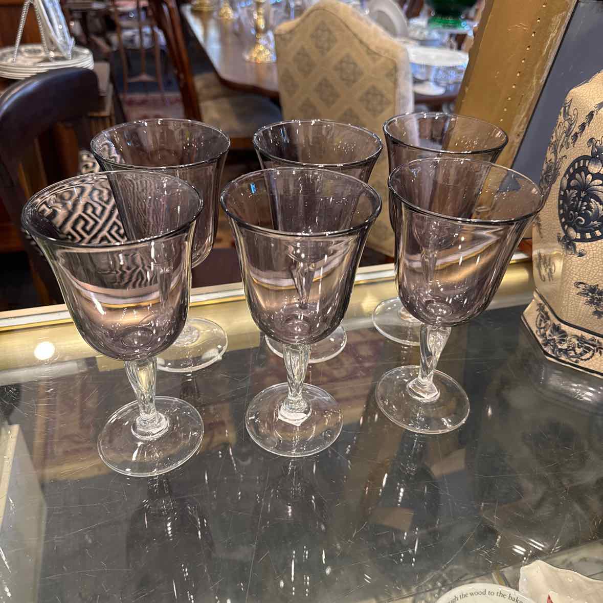 Set of 5 Purple Goblets