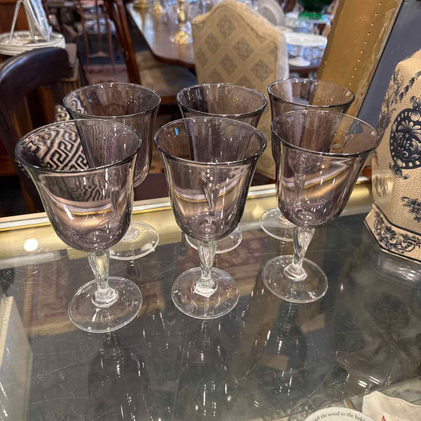 Set of 5 Purple Goblets