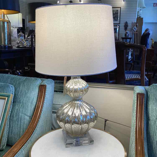 Mercury Glass Lamp With Shade