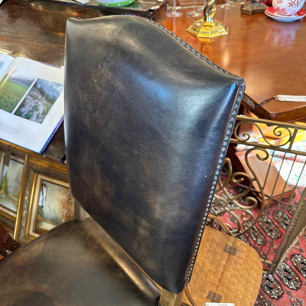 Rustic Leather Side Chair