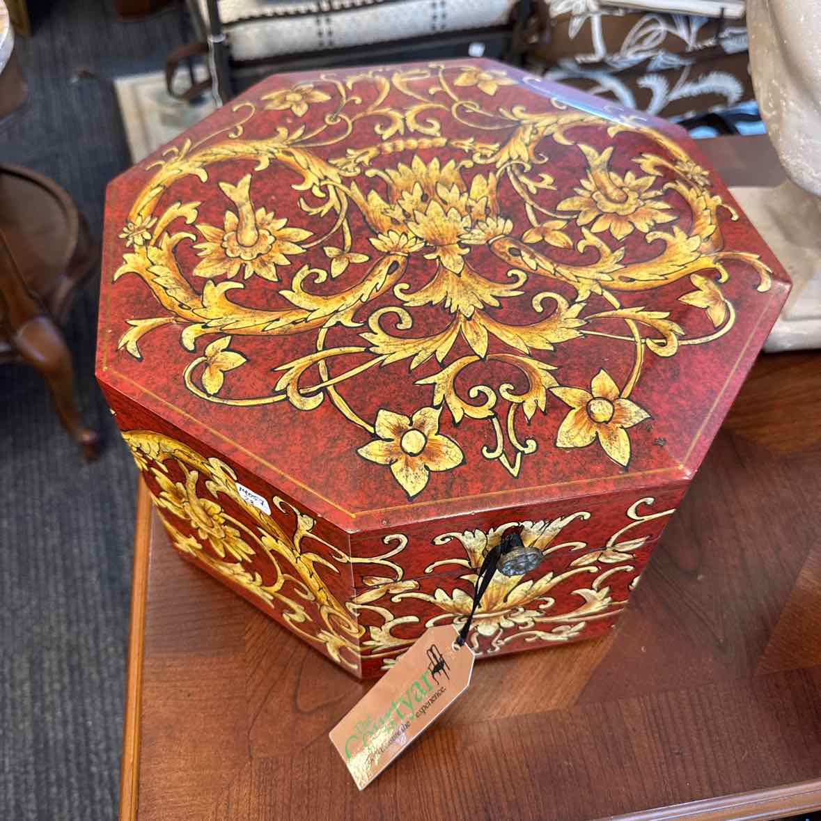 Red And Gold Octagonal Box