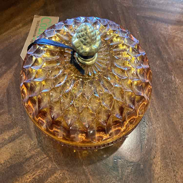 Indiana Amber Glass Candy Dish