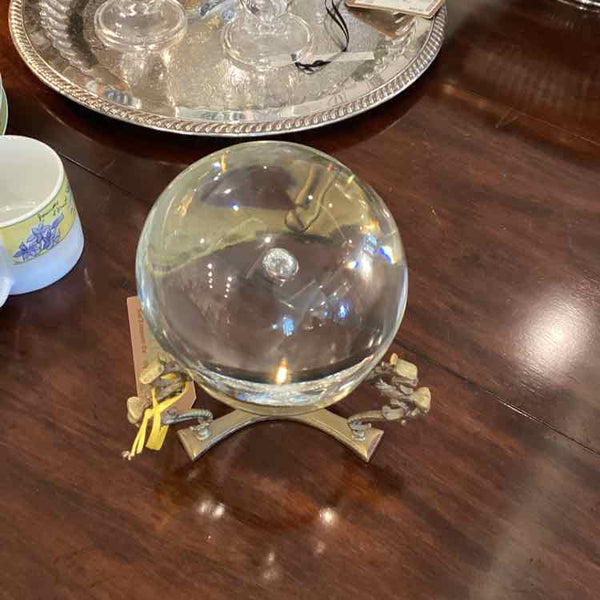 Crystal Ball On Brass Dragon Stand