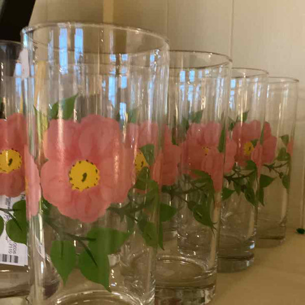 Eight Franciscan "Desert Rose" Glasses