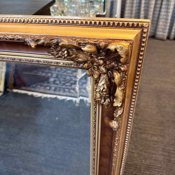 Gold Ornate Beveled Mirror