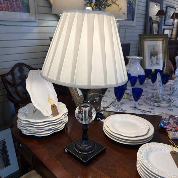 Pair of Metal & Lucite Lamps