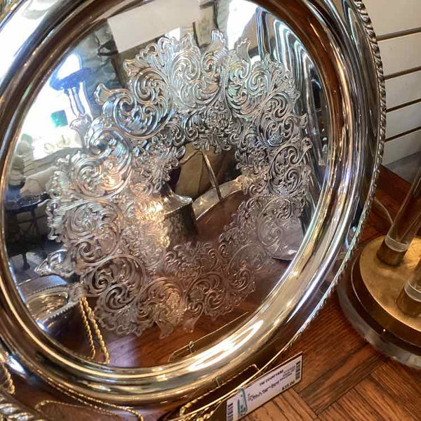 Wm. A. Rogers Round Silverplate Tray
