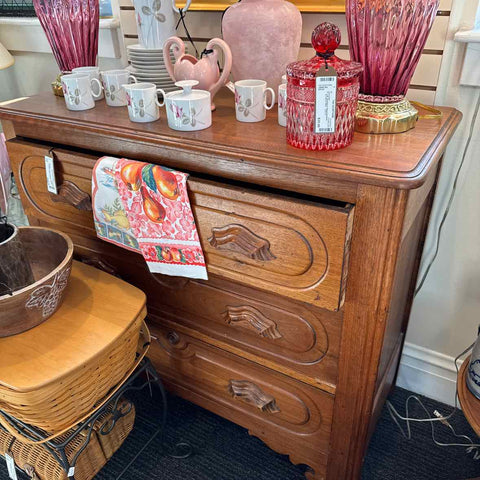 Vintage 3-Drawer Dresser - Walnut