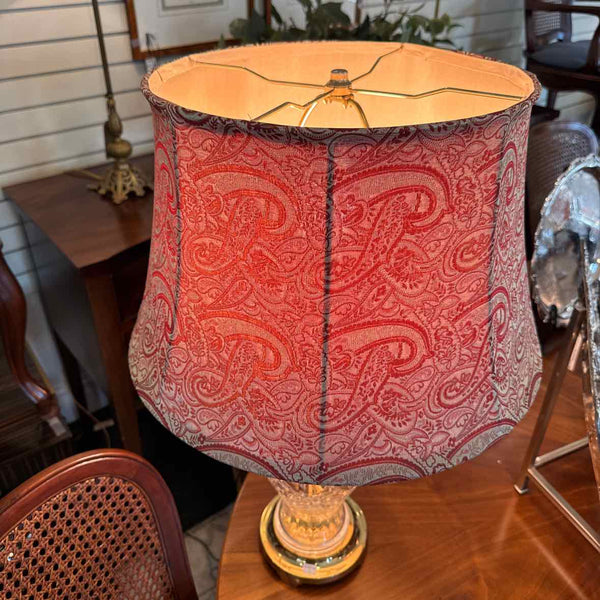 Waterford Lamp With Paisley Shade