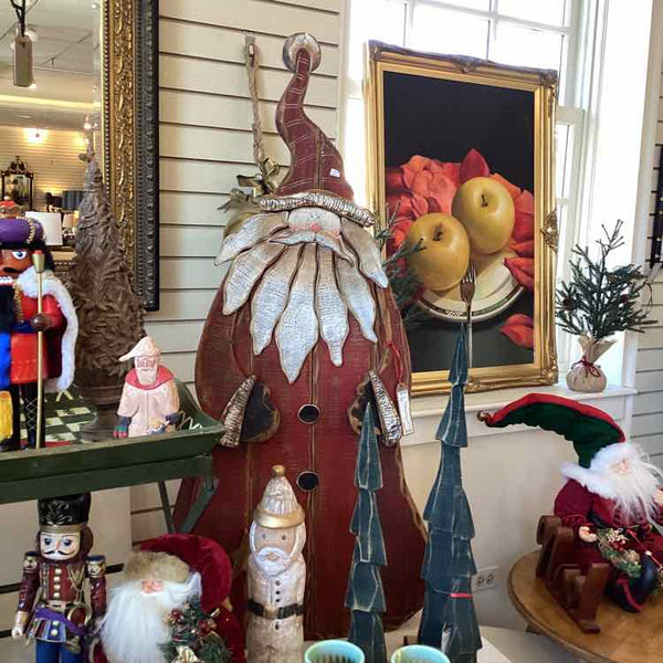Standing Wooden Santa