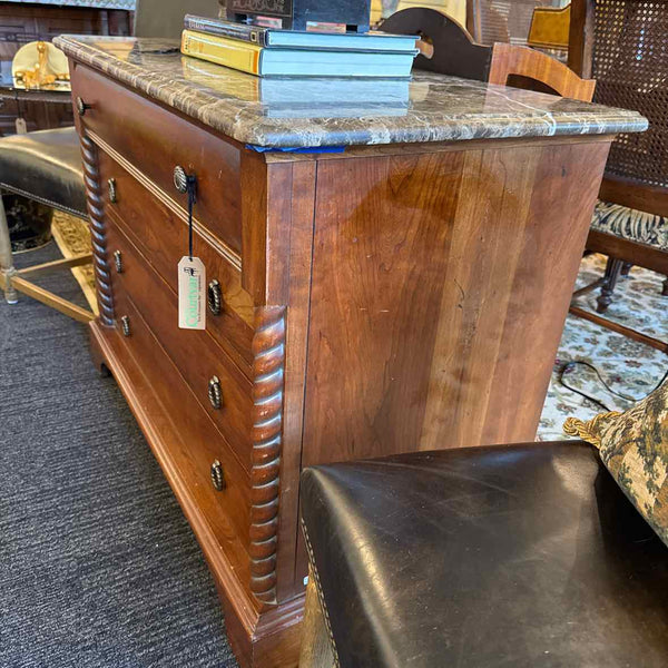 Marble Top Barley Twist Dresser