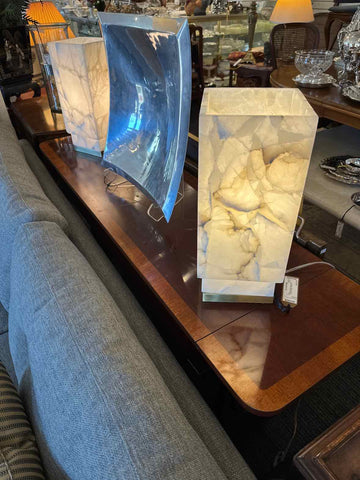 Pair Of Alabaster Lamps