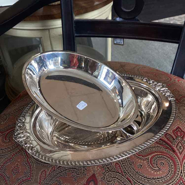 Silverplated Vegetable Dish with Lid