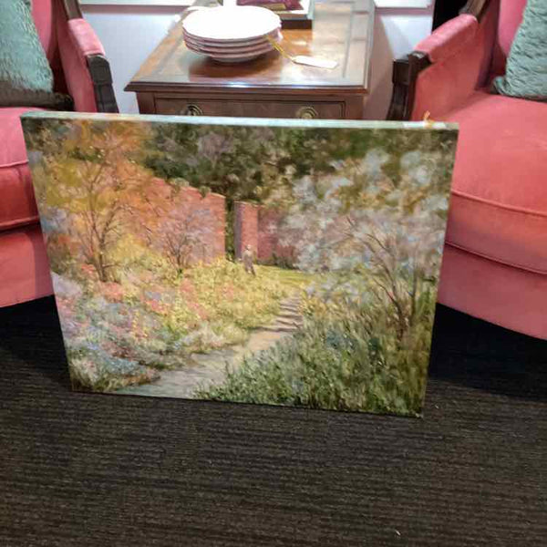 City Pathway Oil Painting