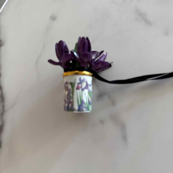 Halcyon Days Vase with Iris