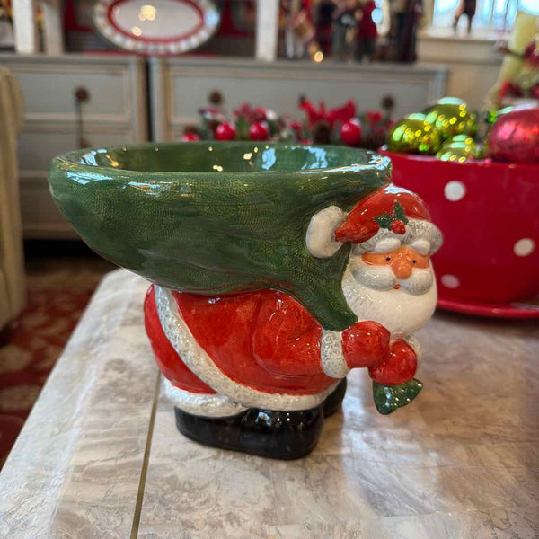 Ceramic Santa, Standing Compote