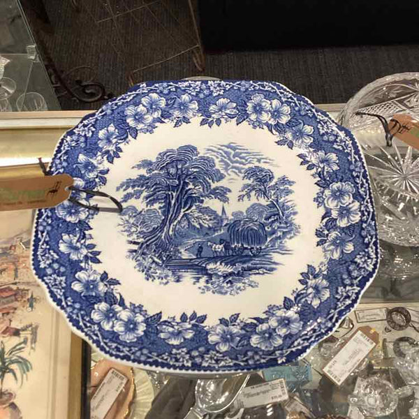 Blue And White Staffordshire Serving Plate